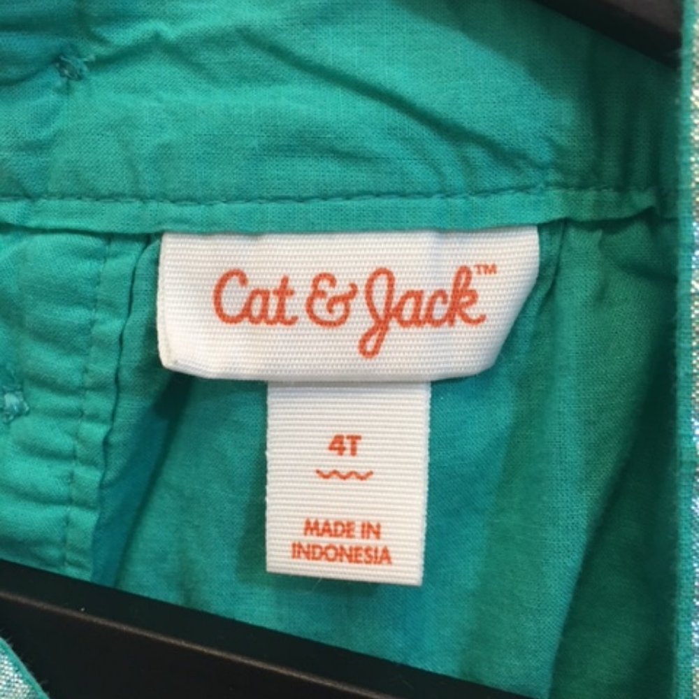 Beautiful Teal and Silver Children's Blouse - Picture 5 of 5